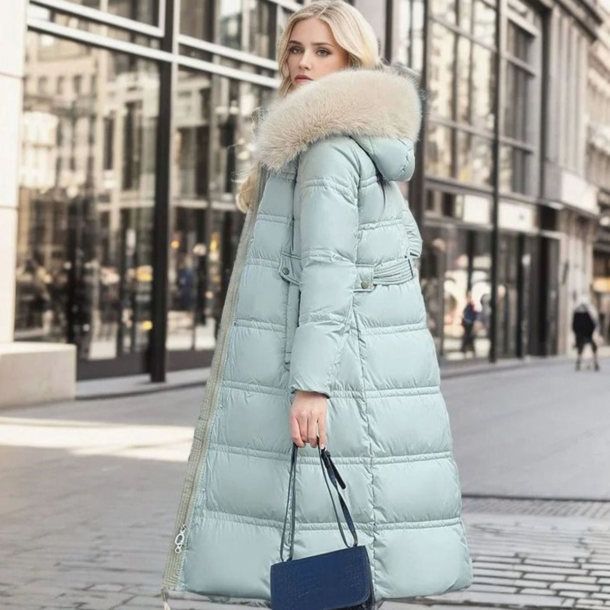 Marlene | Parka d'Hiver Long pour Femmes Designer avec Capuche en Fourrure Coupe-vent