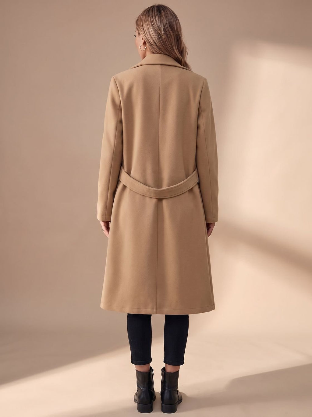 Katharina | Manteau d'hiver long et élégant pour femmes avec revers et poches latérales