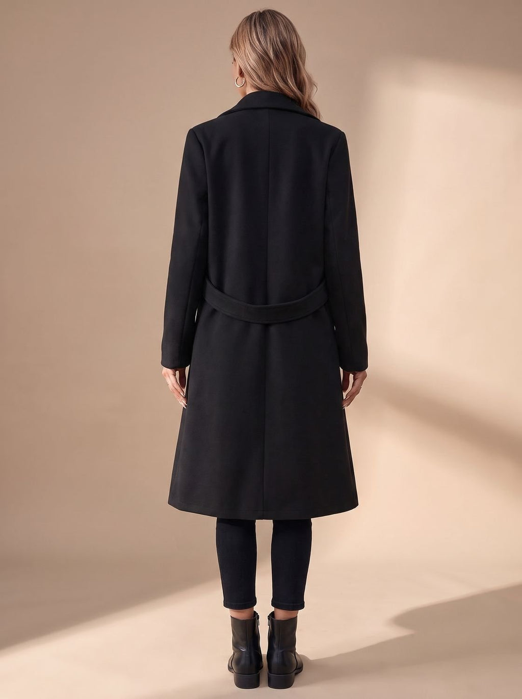 Katharina | Manteau d'hiver long et élégant pour femmes avec revers et poches latérales