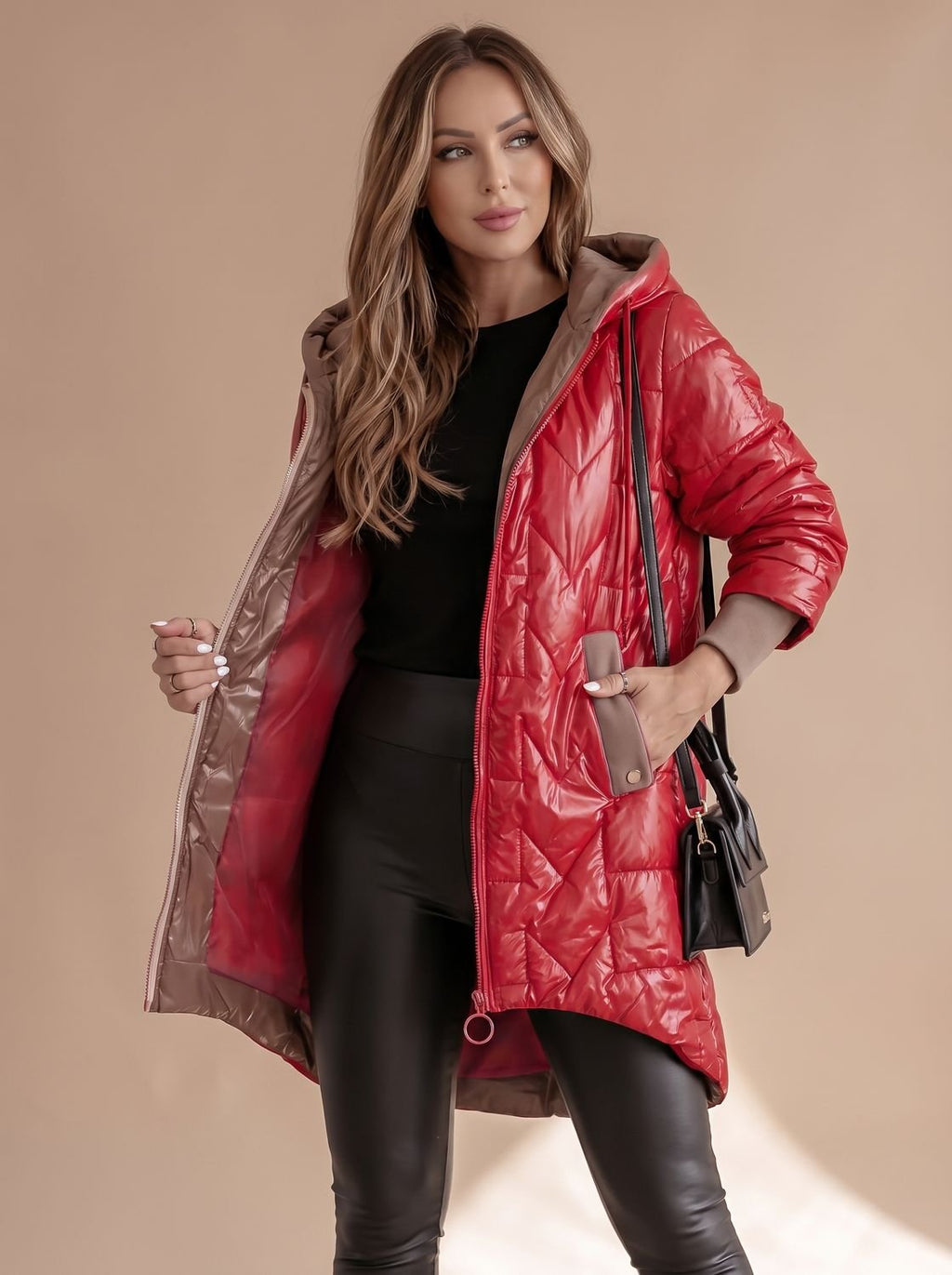 Johanna | Manteau d'hiver long pour femmes avec capuche, chaud et doublé