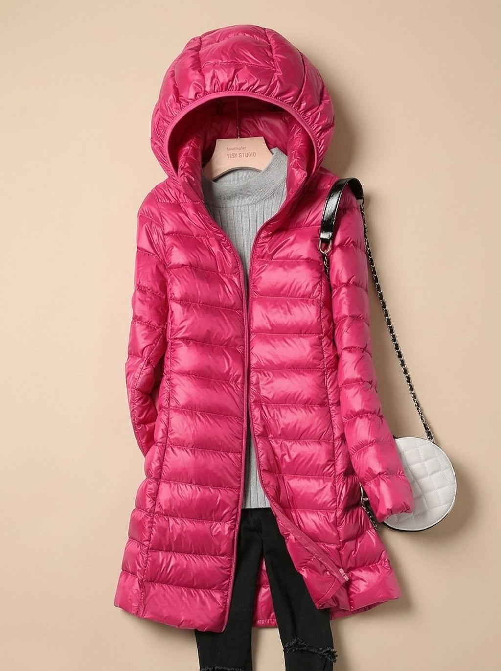 Luisa | Veste d'hiver légère matelassée pour femmes avec capuche longue