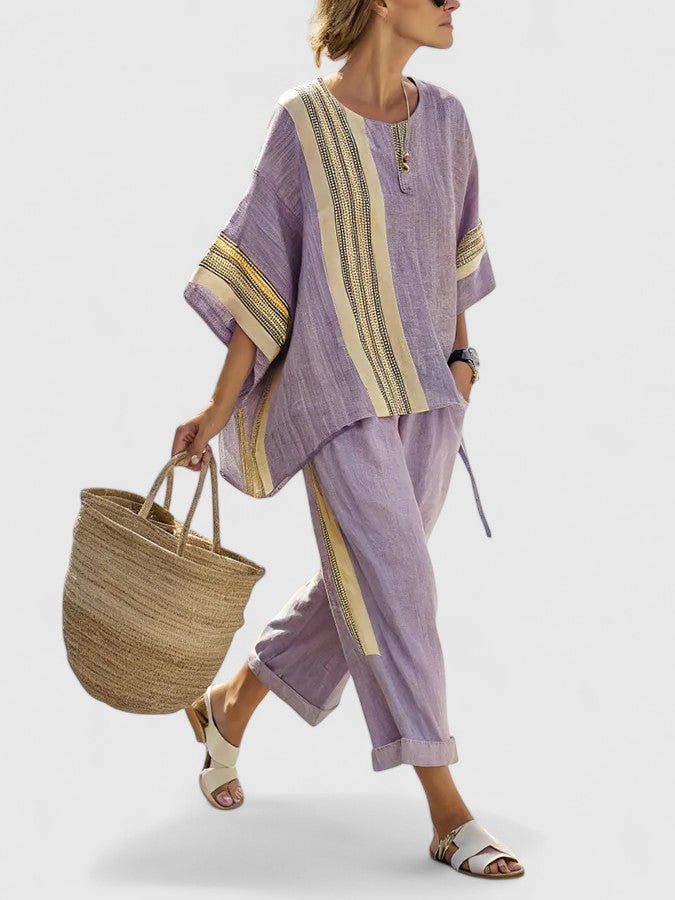 Johanna | Ensemble Deux-Pièces Oversize en Mélange de Lin pour Femmes