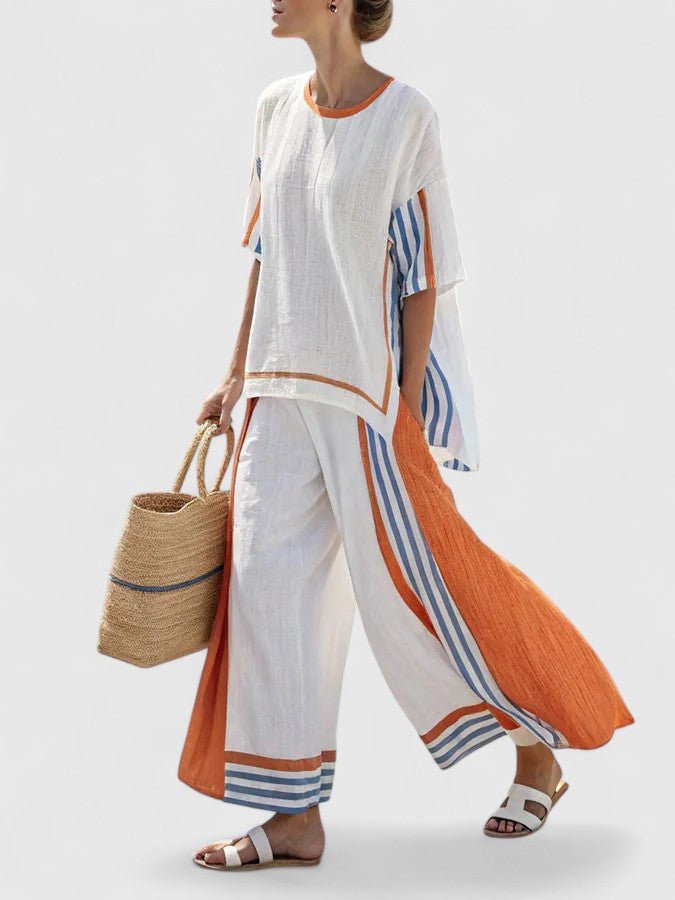 Johanna | Ensemble Deux-Pièces Oversize en Mélange de Lin pour Femmes