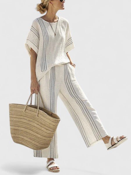 Johanna | Ensemble Deux-Pièces Oversize en Mélange de Lin pour Femmes