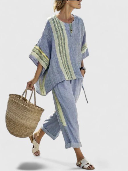 Johanna | Ensemble Deux-Pièces Oversize en Mélange de Lin pour Femmes