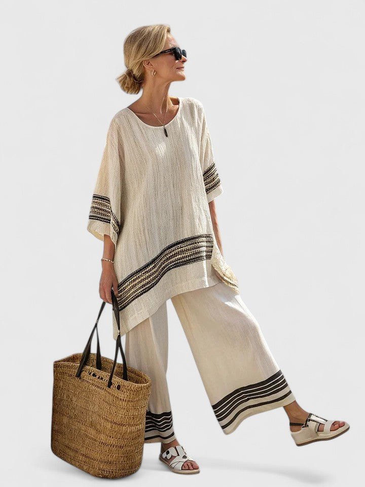 Johanna | Ensemble Deux-Pièces Oversize en Mélange de Lin pour Femmes