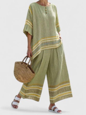 Johanna | Ensemble Deux-Pièces Oversize en Mélange de Lin pour Femmes