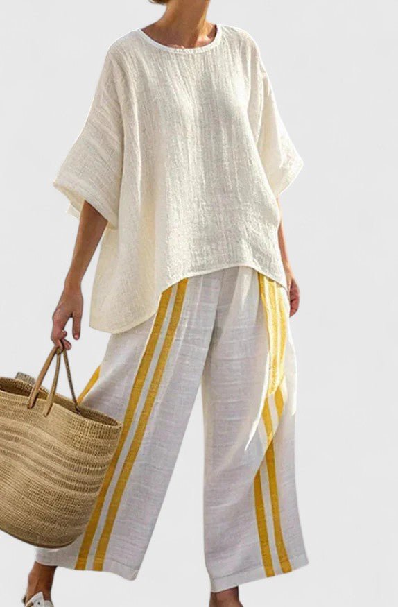 Johanna | Ensemble Deux-Pièces Oversize en Mélange de Lin pour Femmes