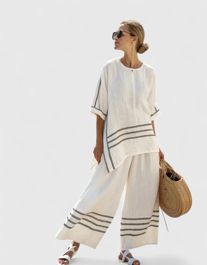 Johanna | Ensemble Deux-Pièces Oversize en Mélange de Lin pour Femmes