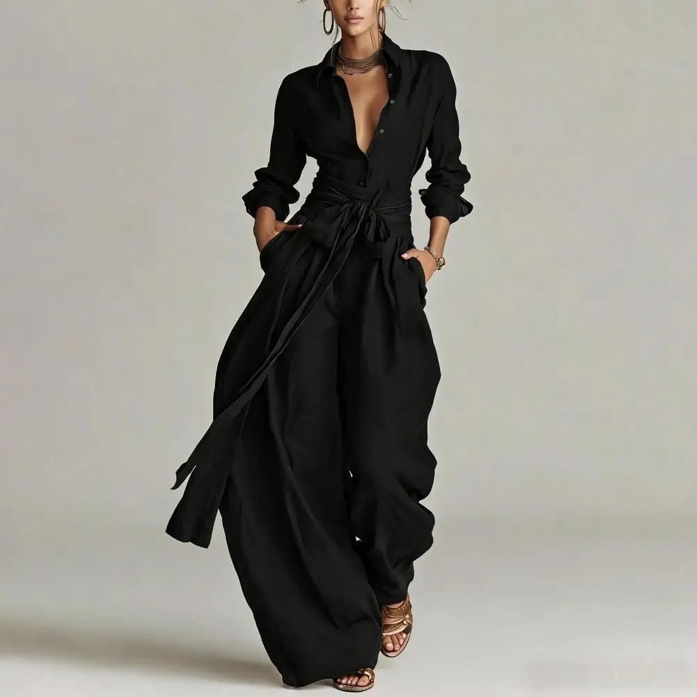Clara | Ensemble Co-Ord en Lin pour Femmes Taille Haute avec Chemise