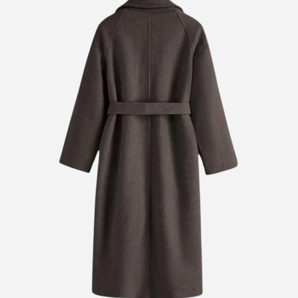 Mia | Manteau femme en mélange de laine, manteau d'hiver cintré avec ceinture à nouer
