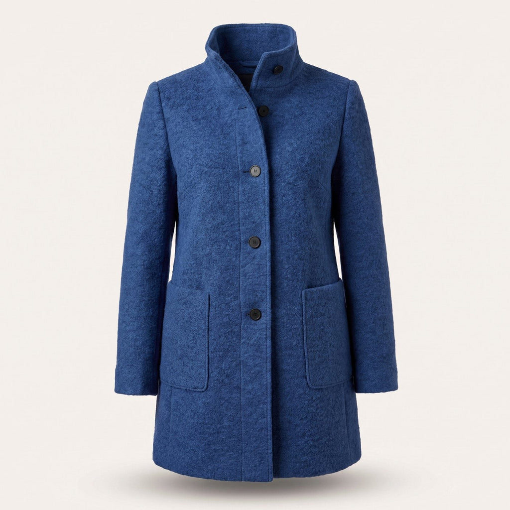 Greta | Manteau Femme avec Col Montant Longline Boutonnage Trenchcoat