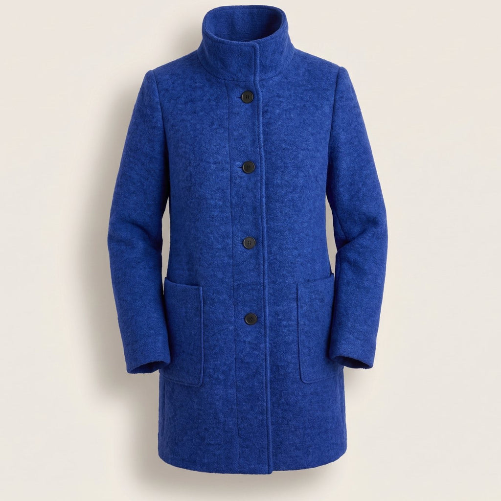 Greta | Manteau Femme avec Col Montant Longline Boutonnage Trenchcoat