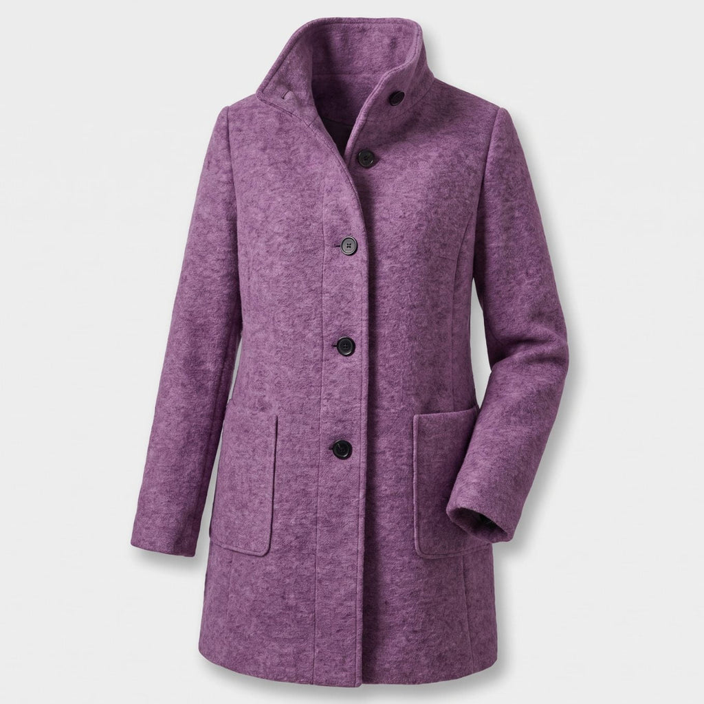 Greta | Manteau Femme avec Col Montant Longline Boutonnage Trenchcoat