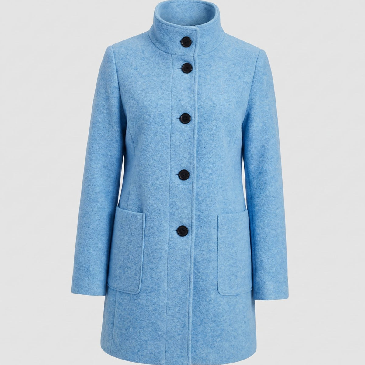 Greta | Manteau Femme avec Col Montant Longline Boutonnage Trenchcoat
