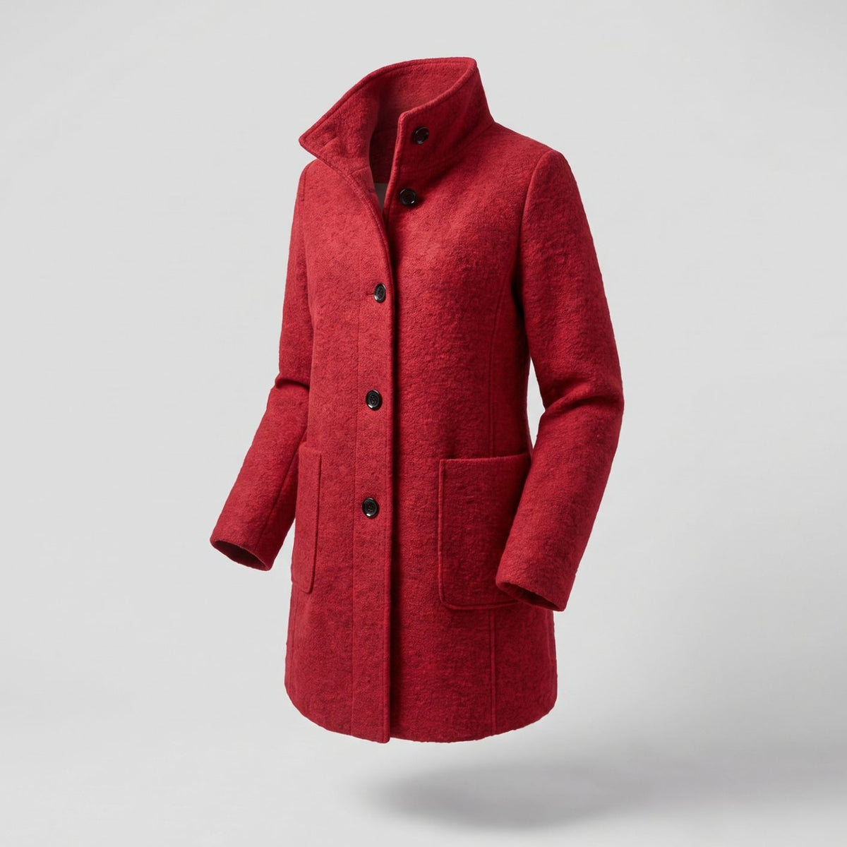Greta | Manteau Femme avec Col Montant Longline Boutonnage Trenchcoat