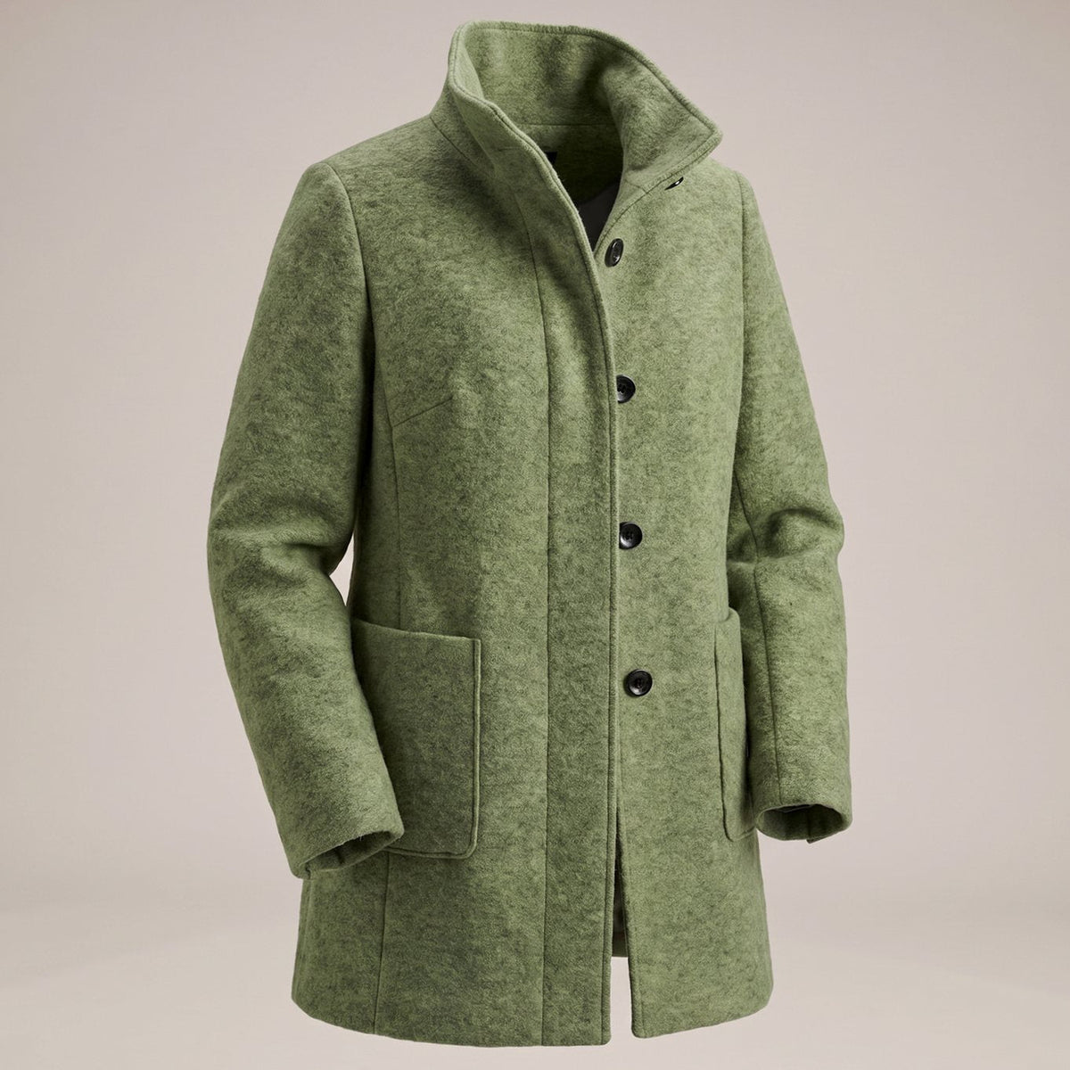 Greta | Manteau Femme avec Col Montant Longline Boutonnage Trenchcoat