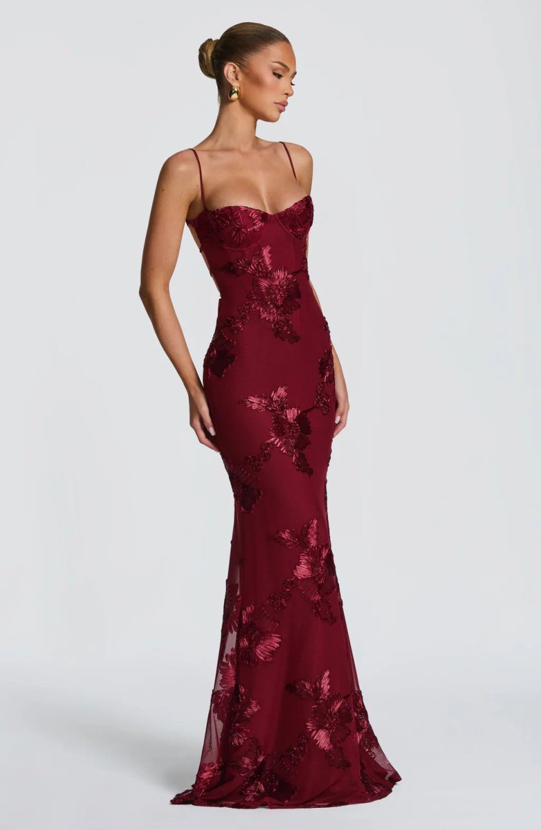 Robe Maxi Femme avec Lacets