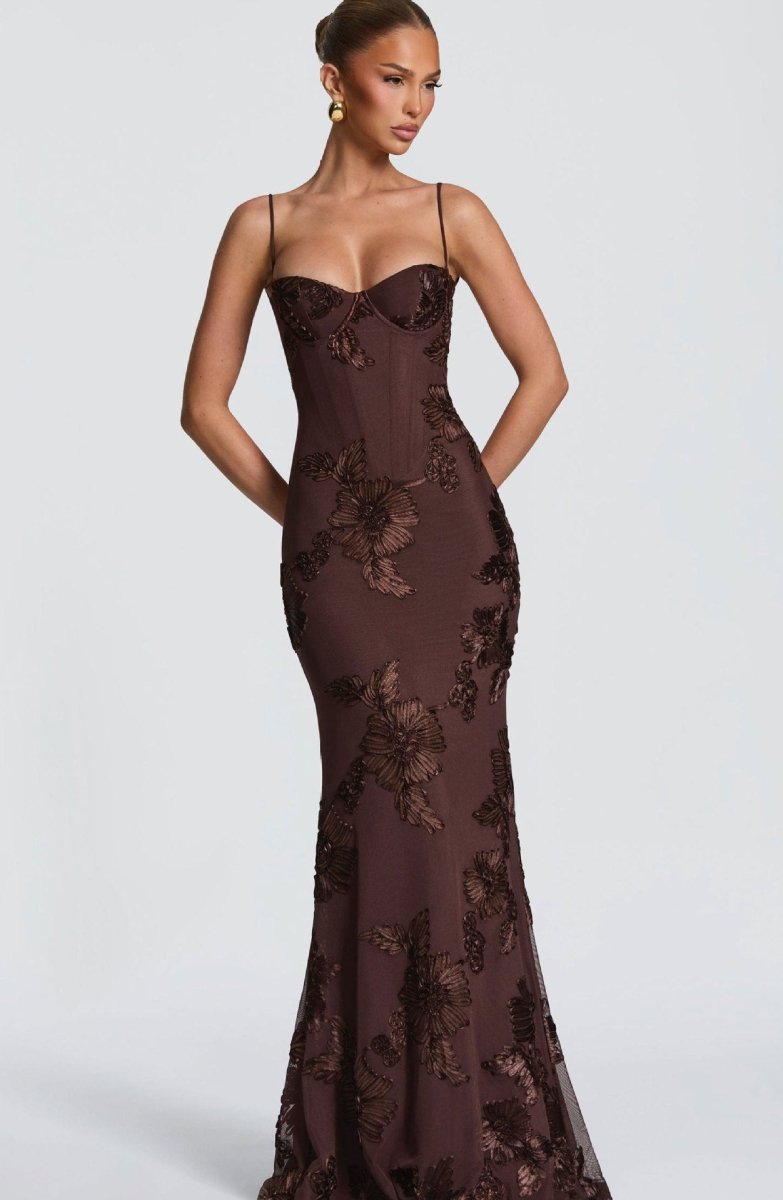 Robe Maxi Femme avec Lacets