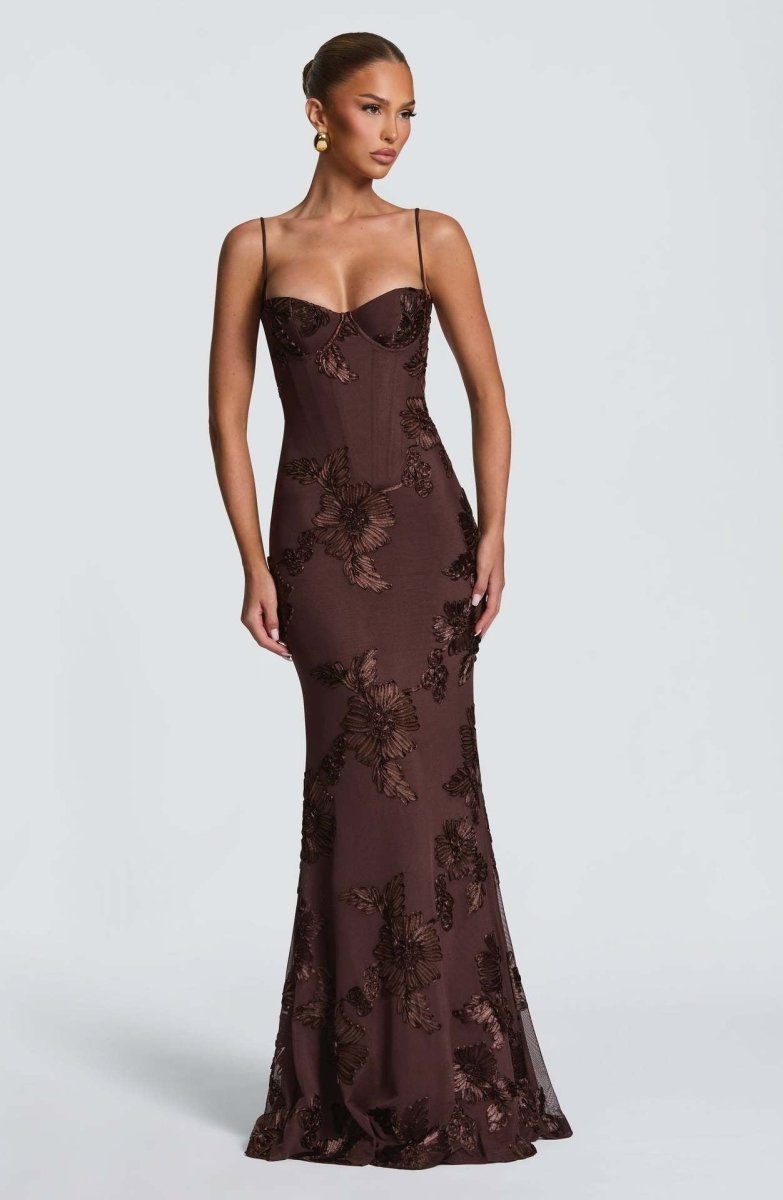 Robe Maxi Femme avec Lacets
