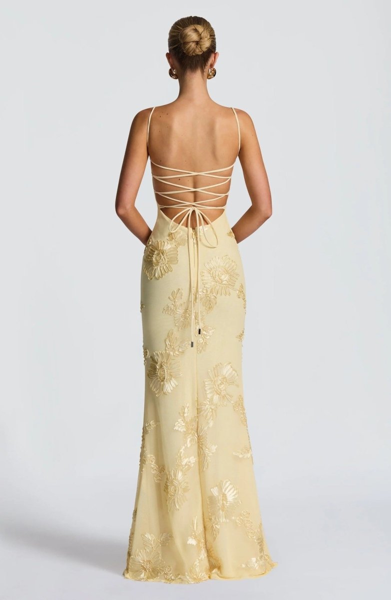 Robe Maxi Femme avec Lacets