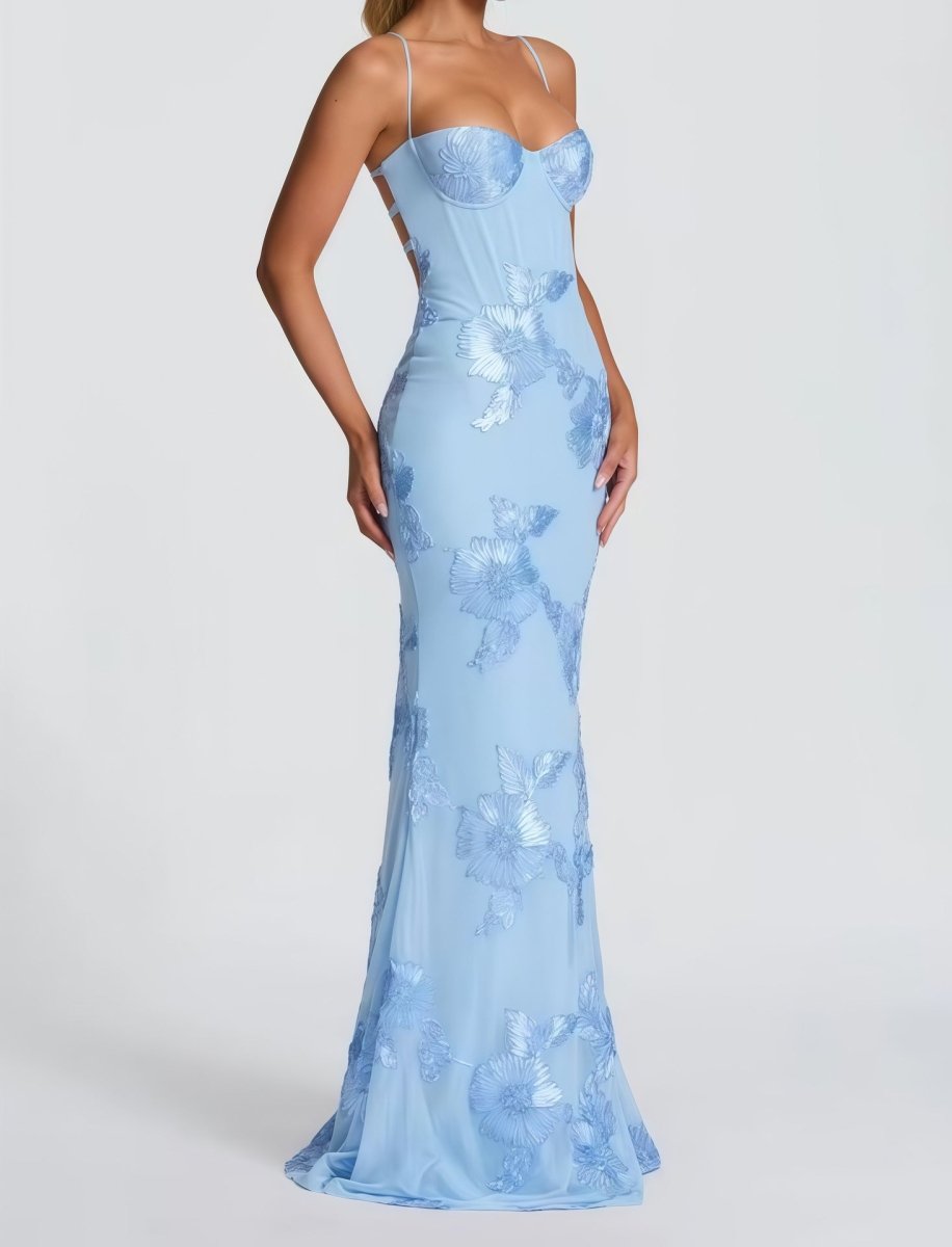 Robe Maxi Femme avec Lacets