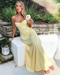 Robe Maxi Femme avec Cordon de Serrage