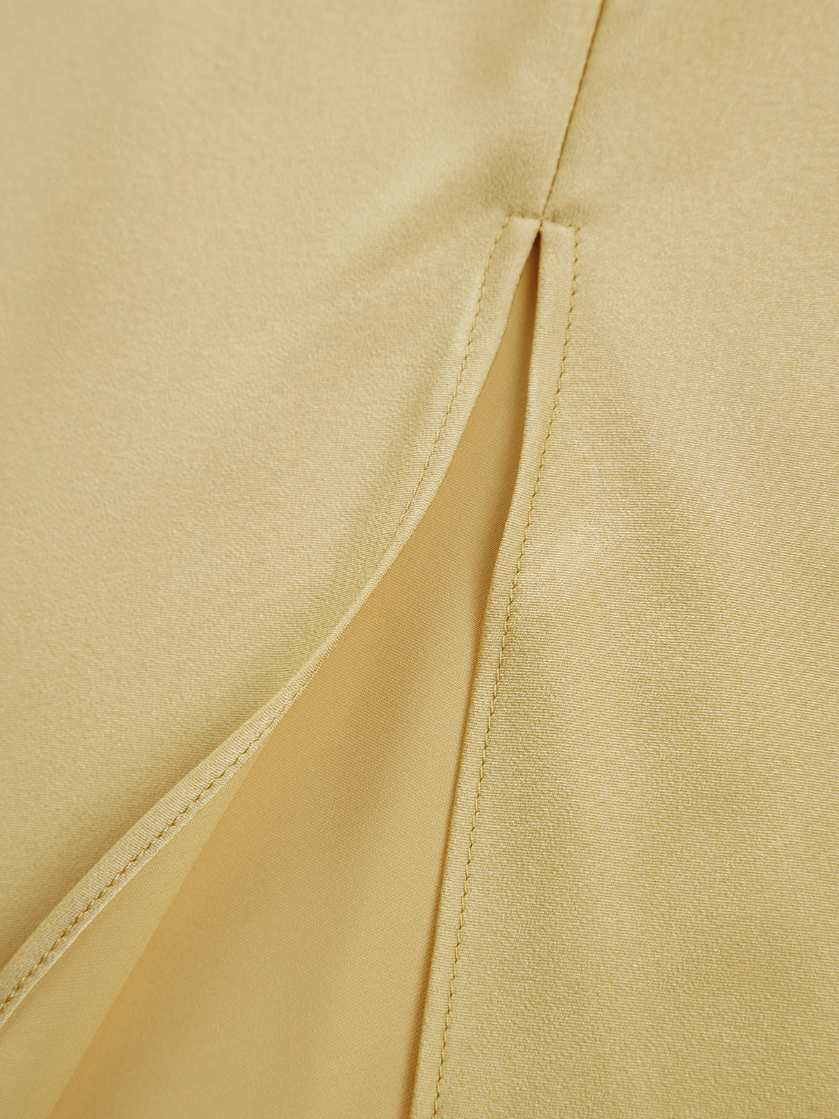 Robe maxi en satin à épaule unique pour femmes avec fente