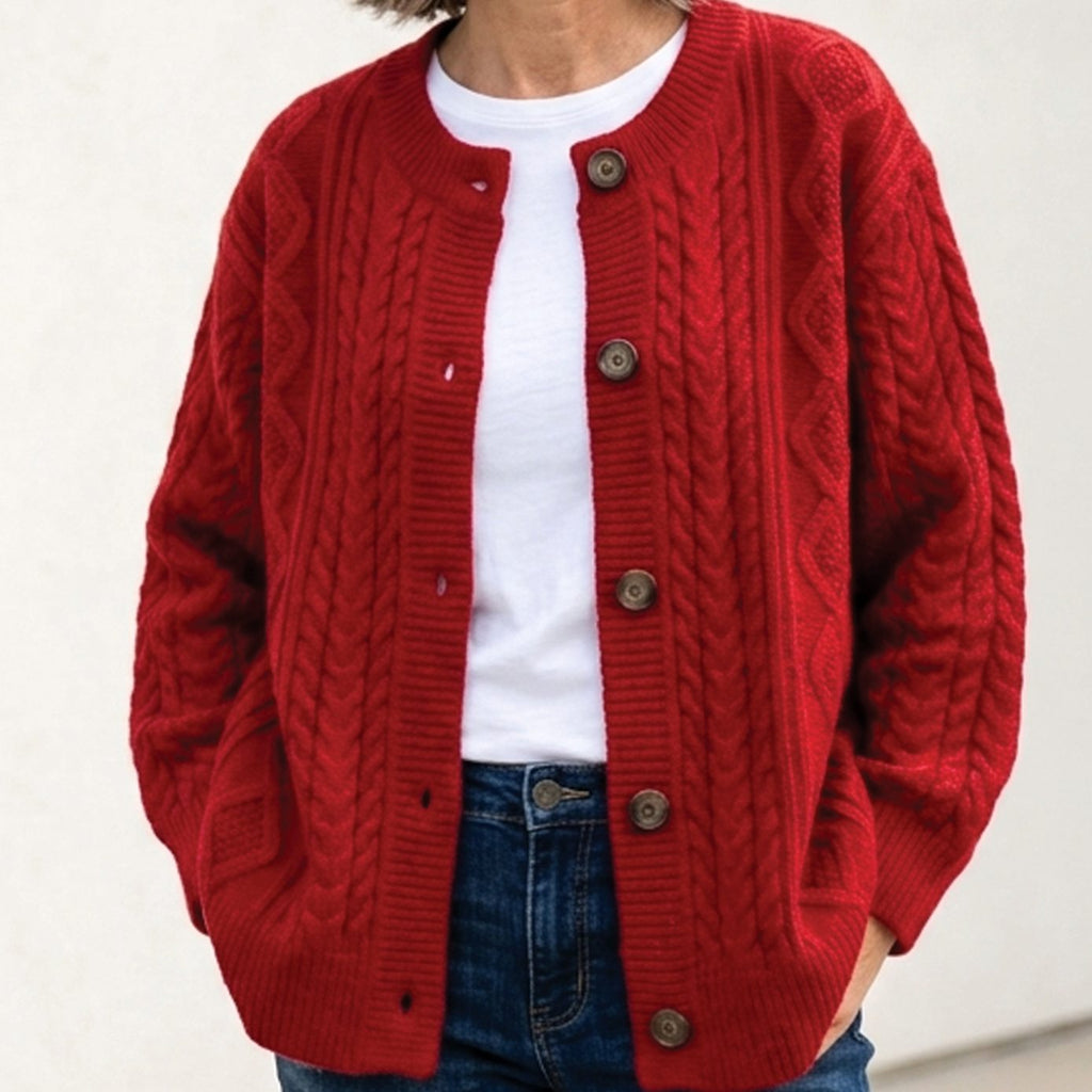 Luisa | Veste en maille oversize pour femmes avec boutons