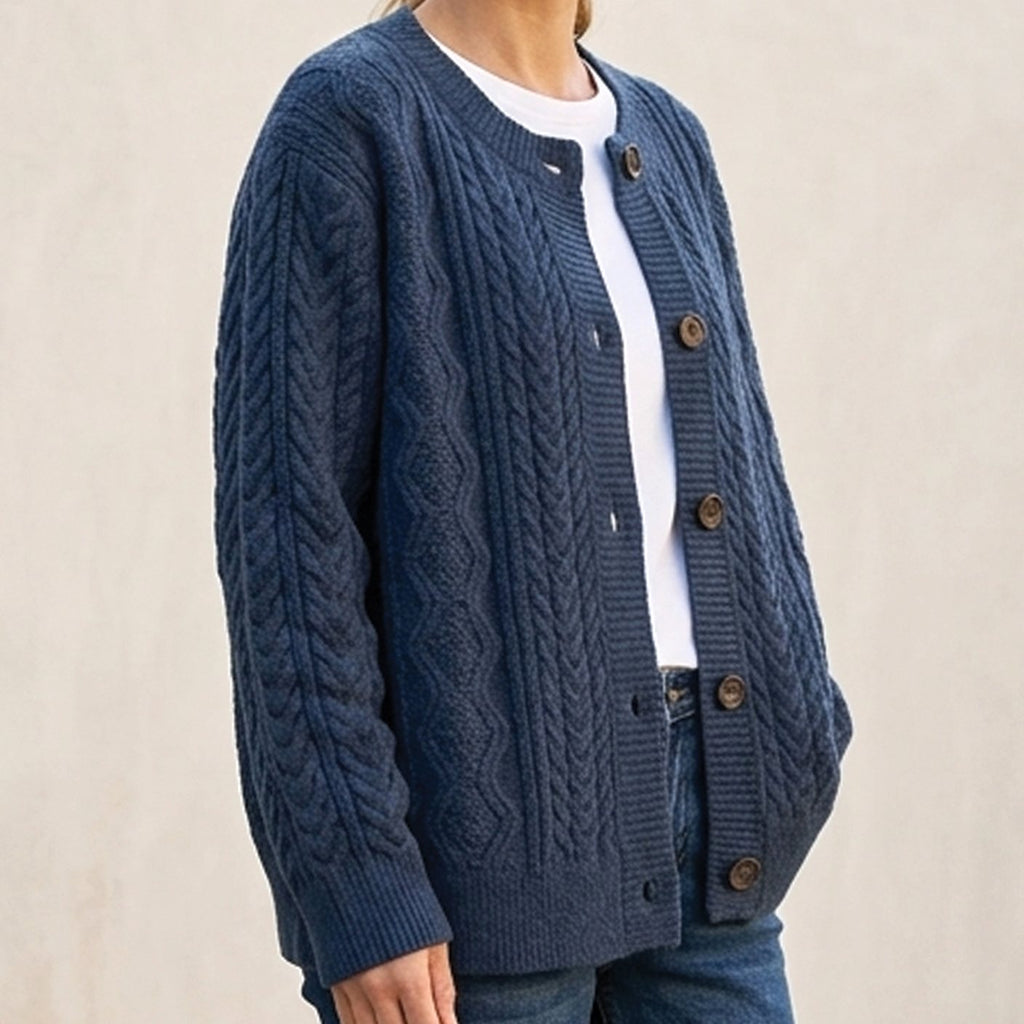 Luisa | Veste en maille oversize pour femmes avec boutons