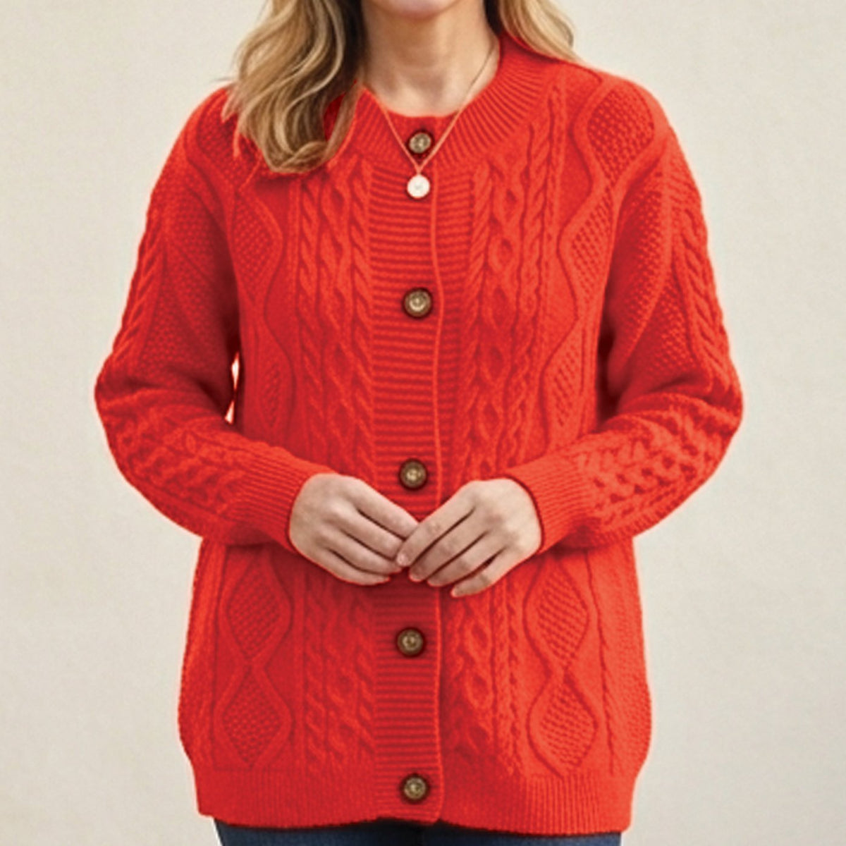 Luisa | Veste en maille oversize pour femmes avec boutons