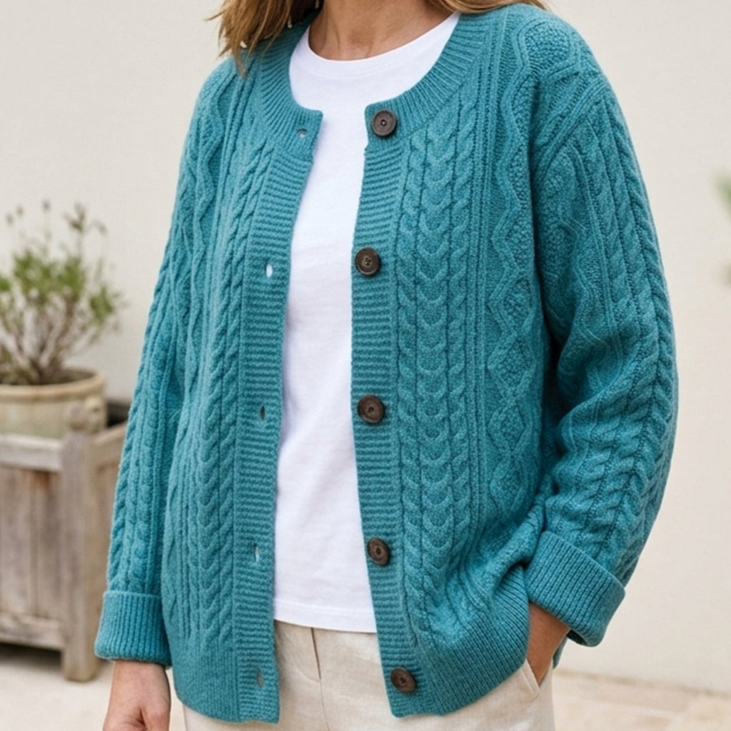 Luisa | Veste en maille oversize pour femmes avec boutons