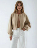 Leonie | Veste bomber oversize pour femmes avec manches ballon et fermeture éclair