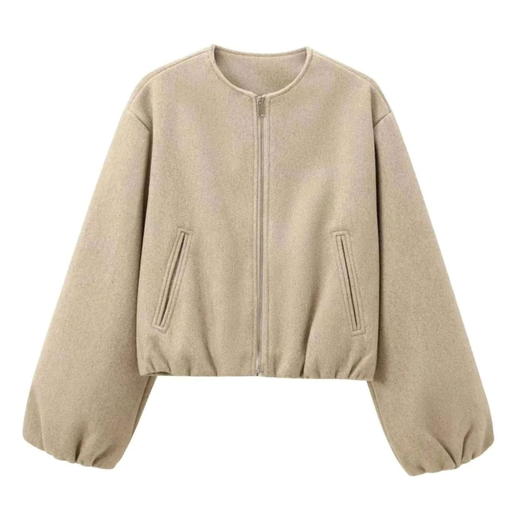 Leonie | Veste bomber oversize pour femmes avec manches ballon et fermeture éclair