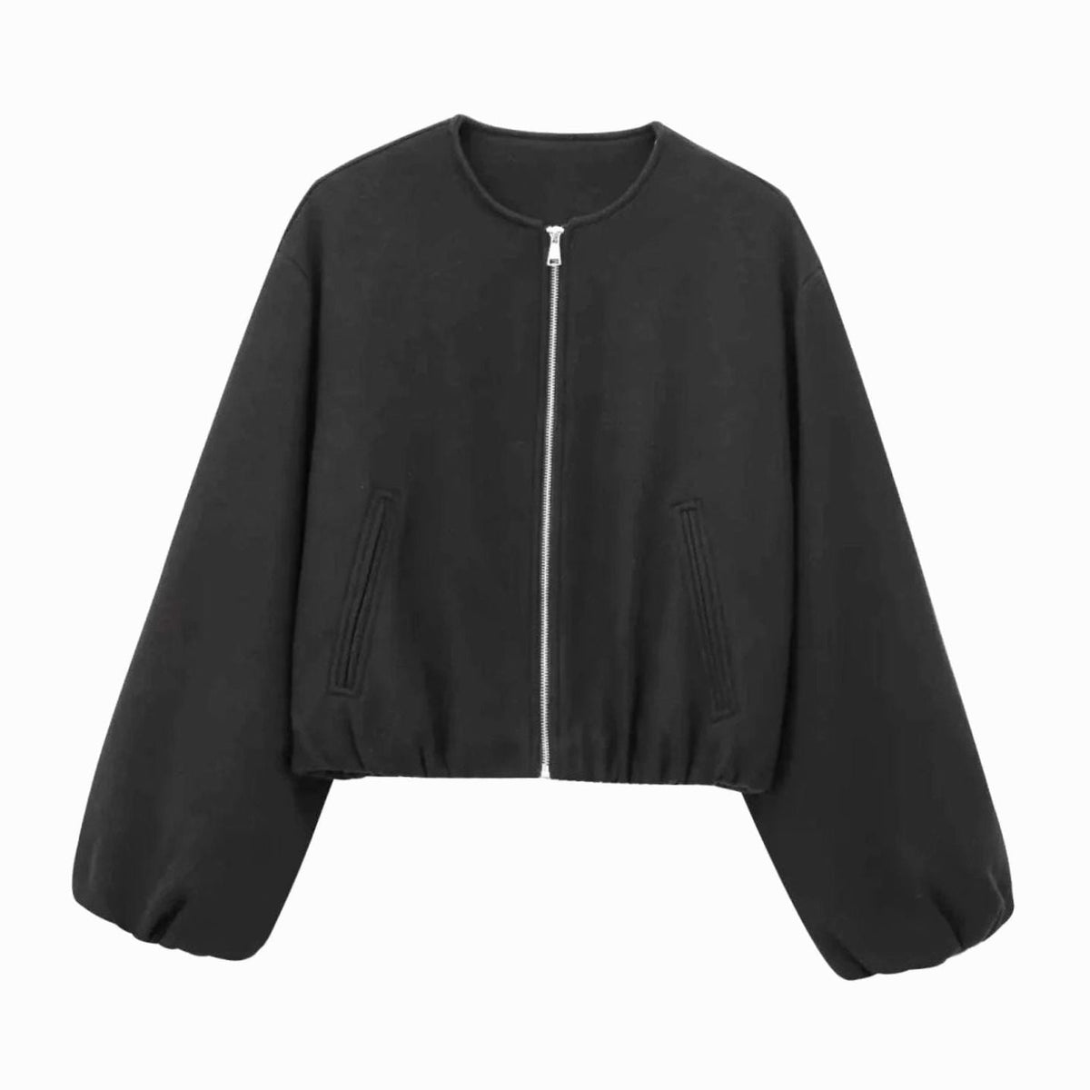 Leonie | Veste bomber oversize pour femmes avec manches ballon et fermeture éclair