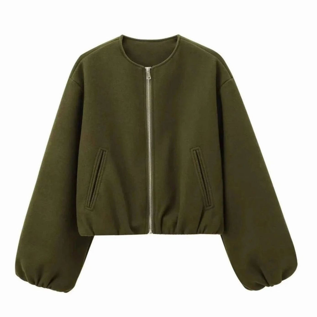 Leonie | Veste bomber oversize pour femmes avec manches ballon et fermeture éclair