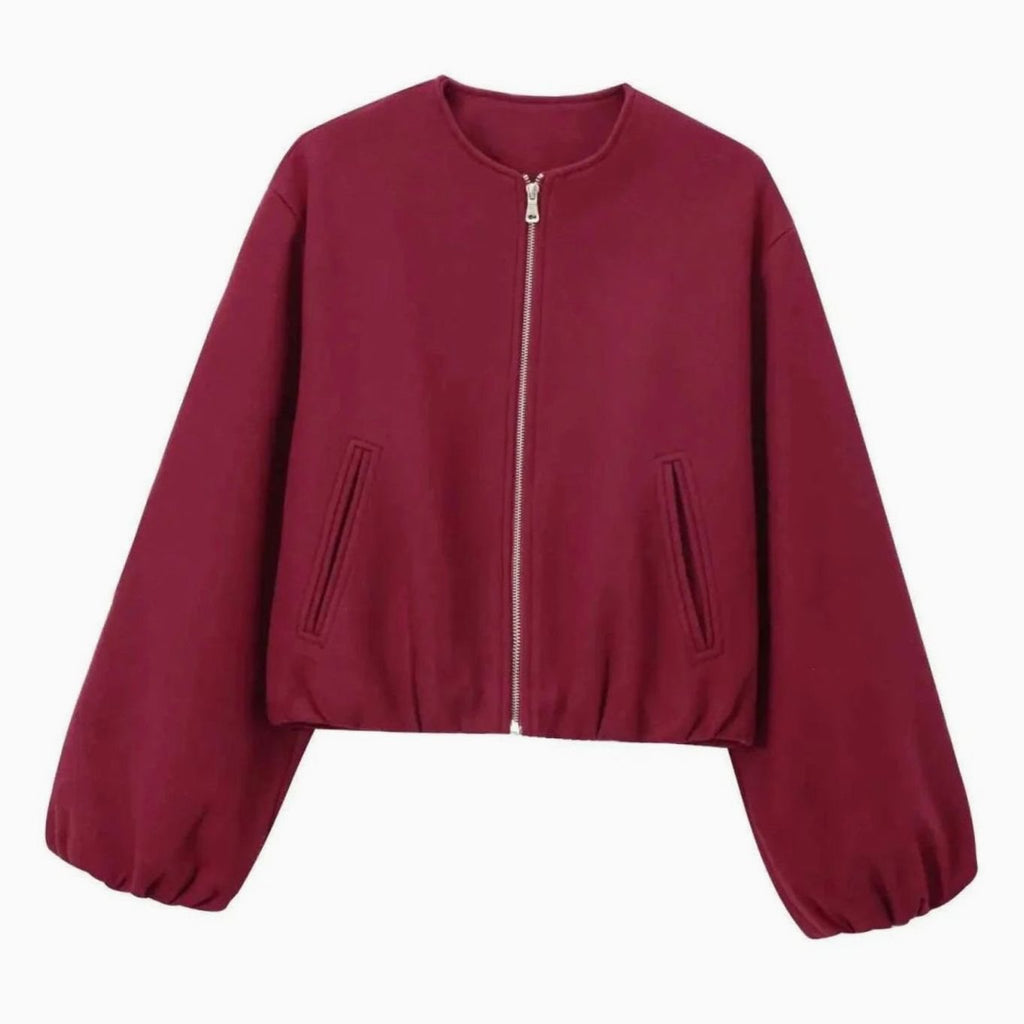 Leonie | Veste bomber oversize pour femmes avec manches ballon et fermeture éclair