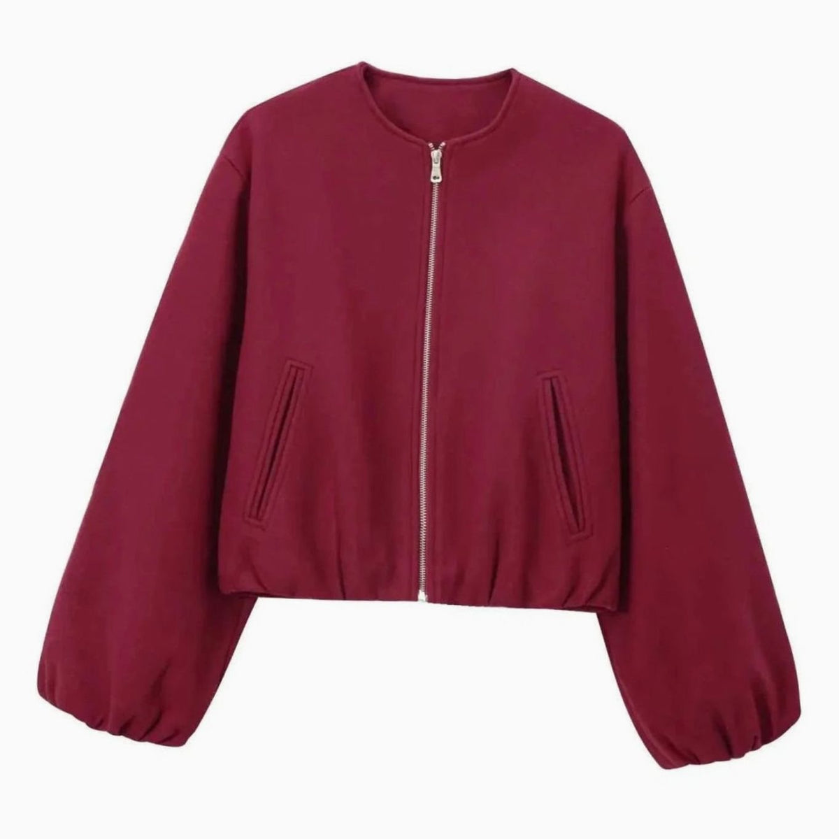 Leonie | Veste bomber oversize pour femmes avec manches ballon et fermeture éclair