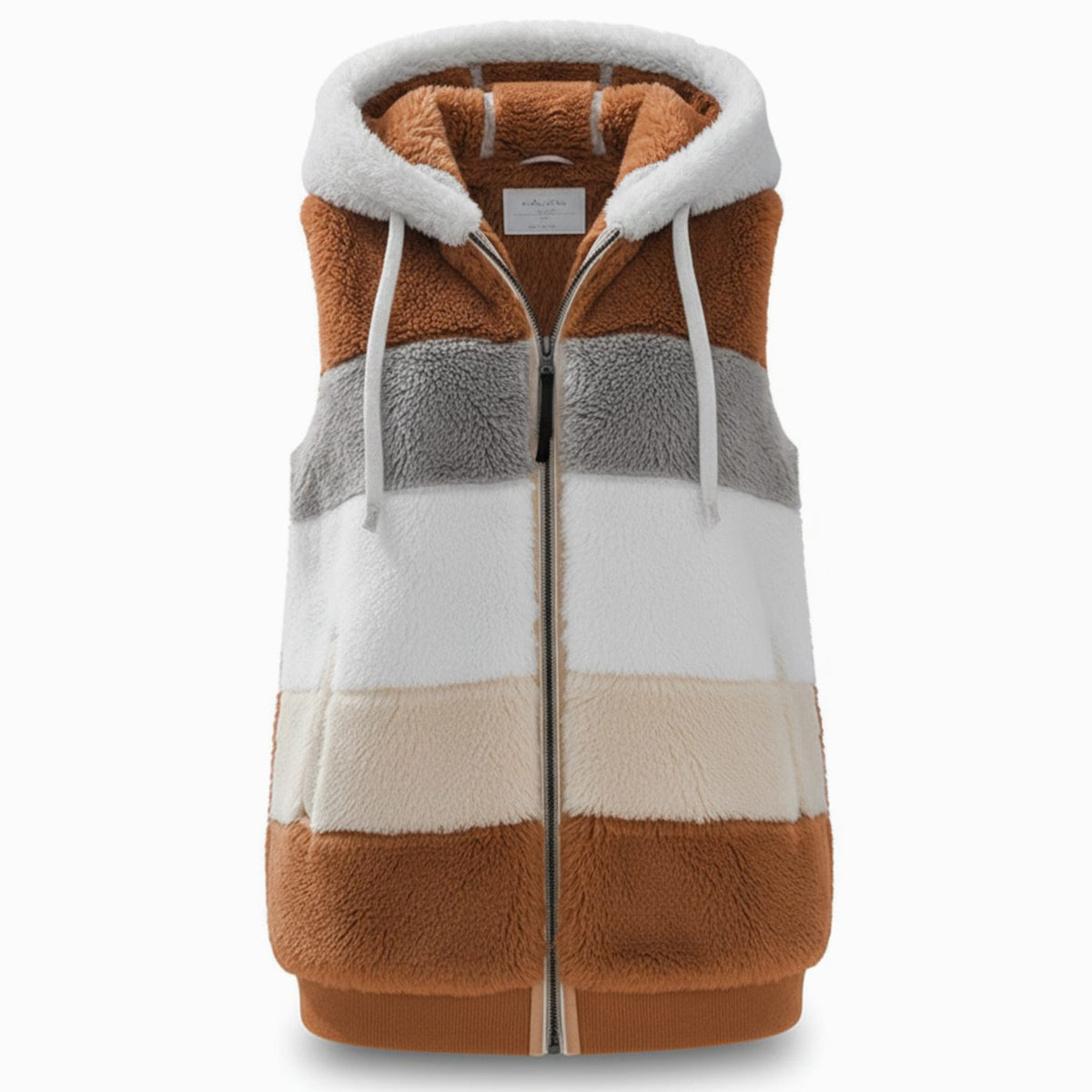 Frieda | Gilet en polaire oversized pour femmes avec capuche et cordon de serrage