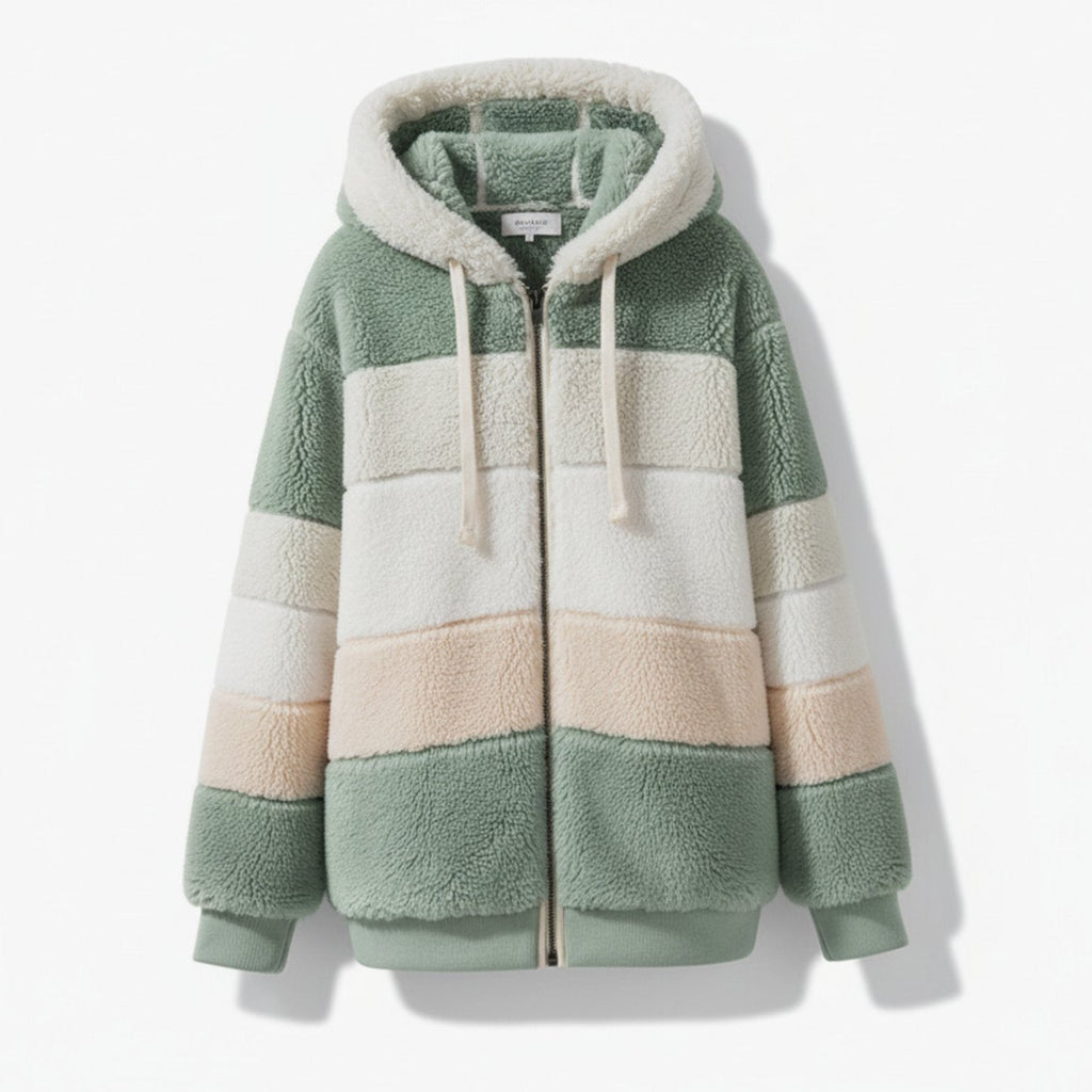 Frieda | Gilet en polaire oversized pour femmes avec capuche et cordon de serrage