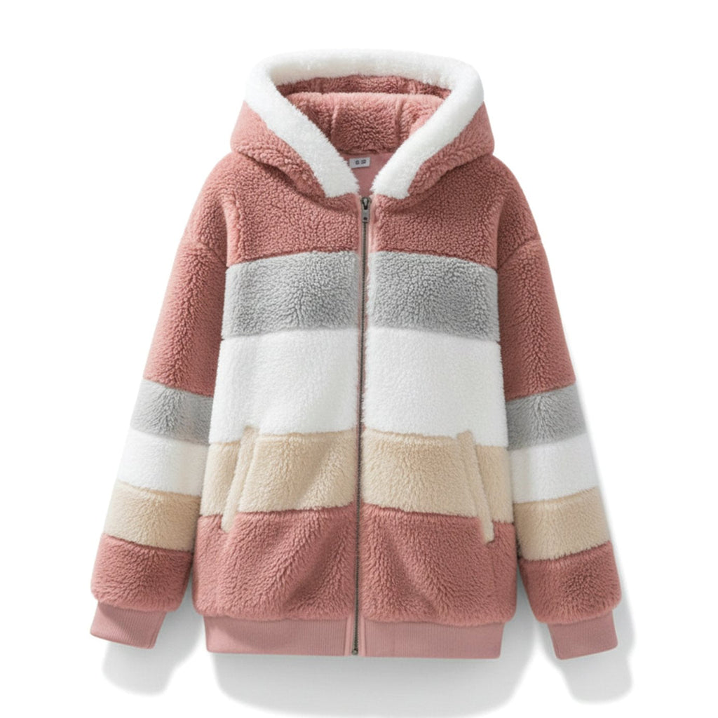 Frieda | Gilet en polaire oversized pour femmes avec capuche et cordon de serrage