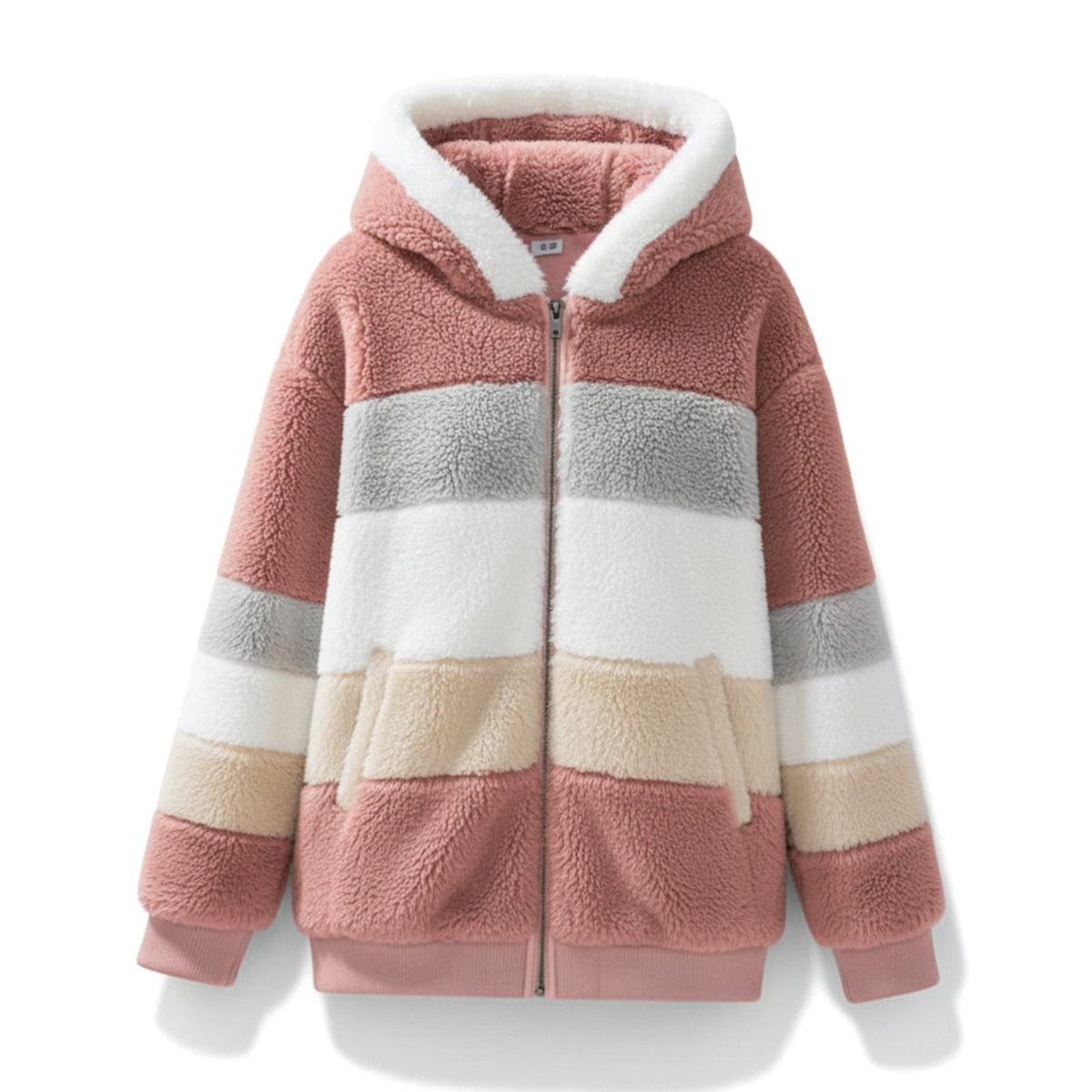 Frieda | Gilet en polaire oversized pour femmes avec capuche et cordon de serrage