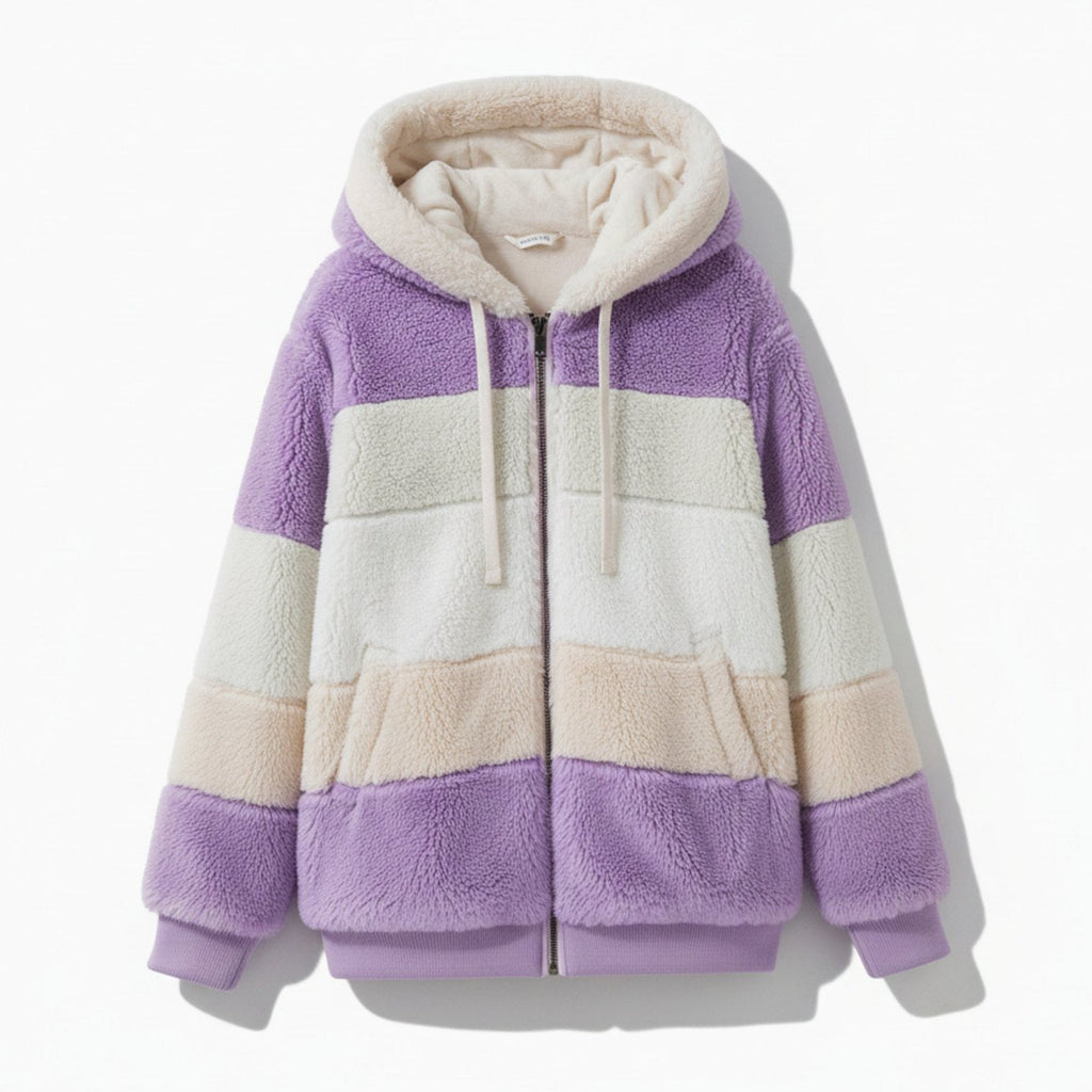 Frieda | Gilet en polaire oversized pour femmes avec capuche et cordon de serrage