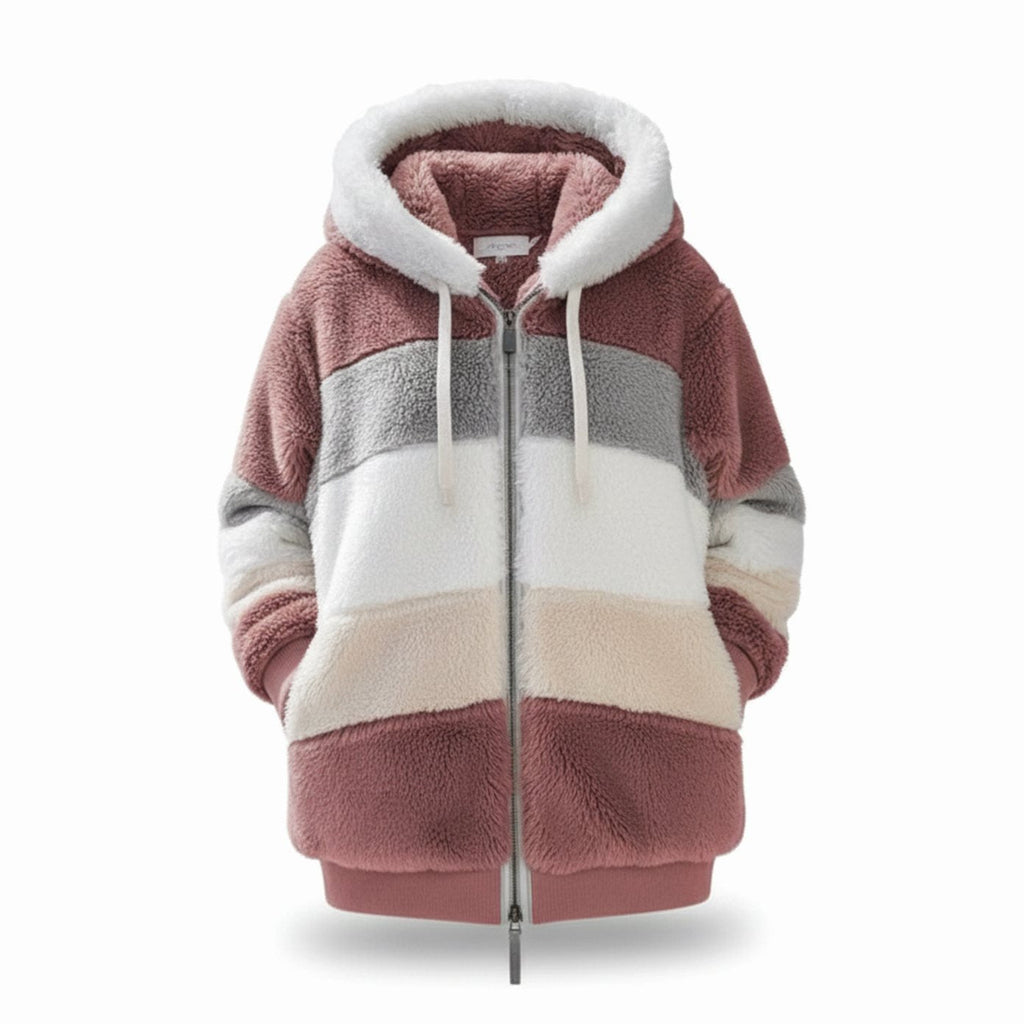 Frieda | Gilet en polaire oversized pour femmes avec capuche et cordon de serrage