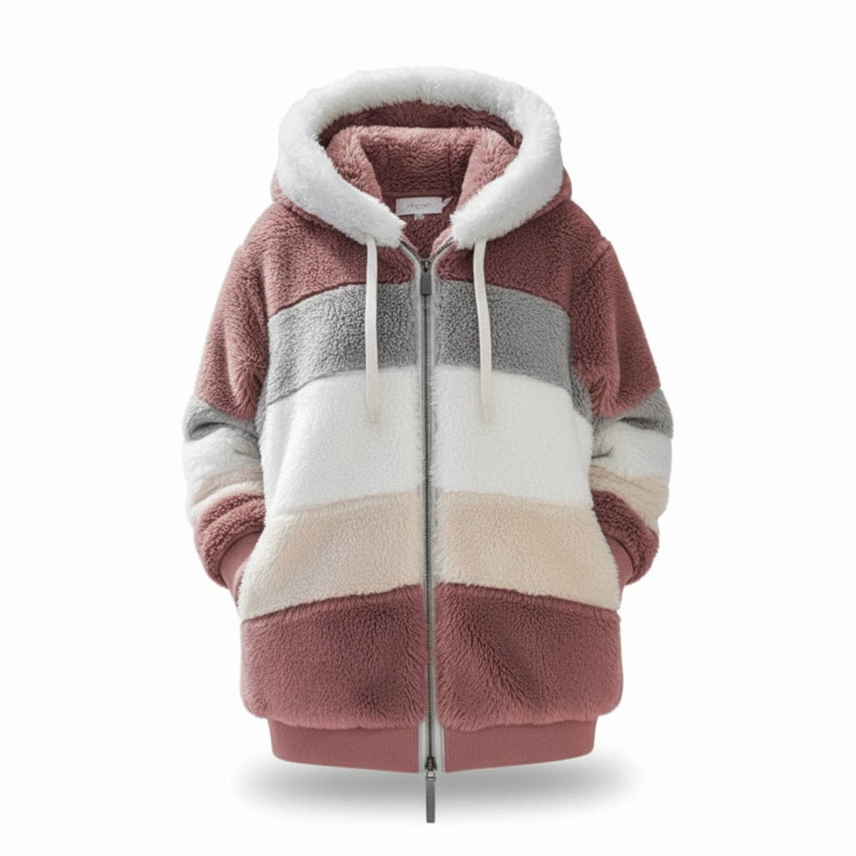 Frieda | Gilet en polaire oversized pour femmes avec capuche et cordon de serrage