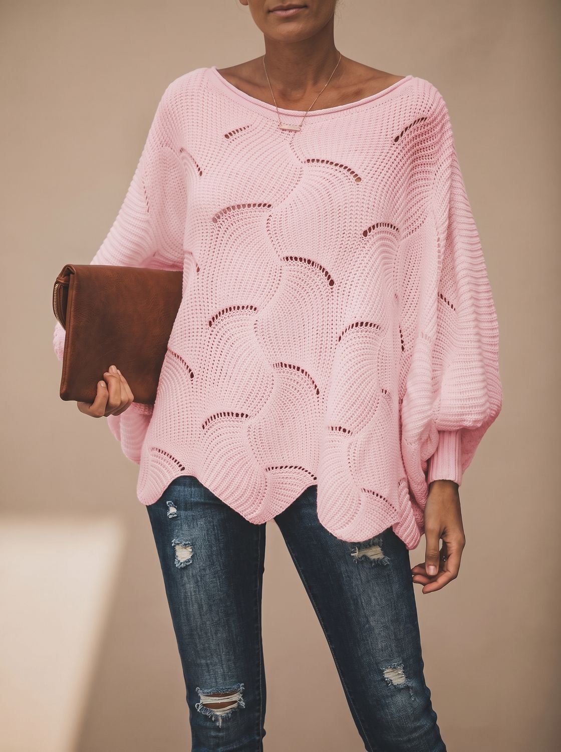 Frieda | Pull en tricot oversized pour femmes avec décolleté rond