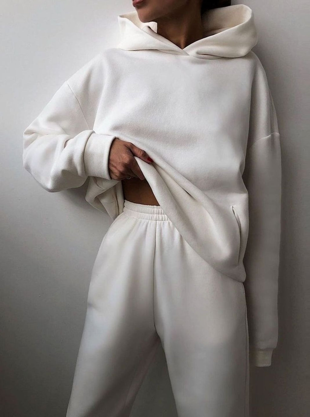 Amelie | Pull à capuche oversized pour femmes avec pantalon de jogging assorti