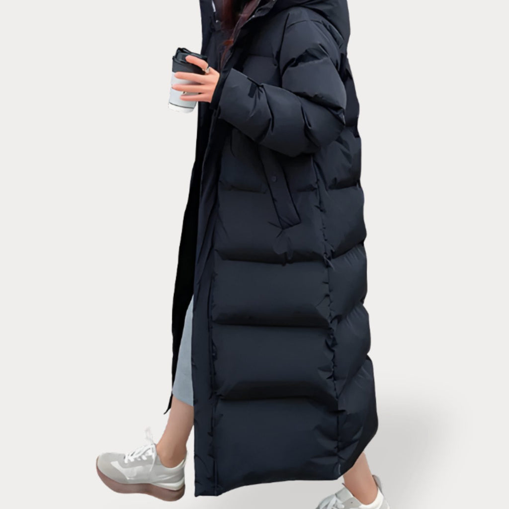 Clara | Veste d'hiver longue en duvet pour femmes avec capuche