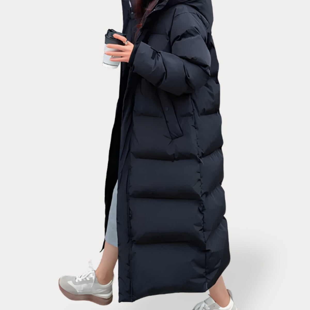 Clara | Veste d'hiver longue en duvet pour femmes avec capuche
