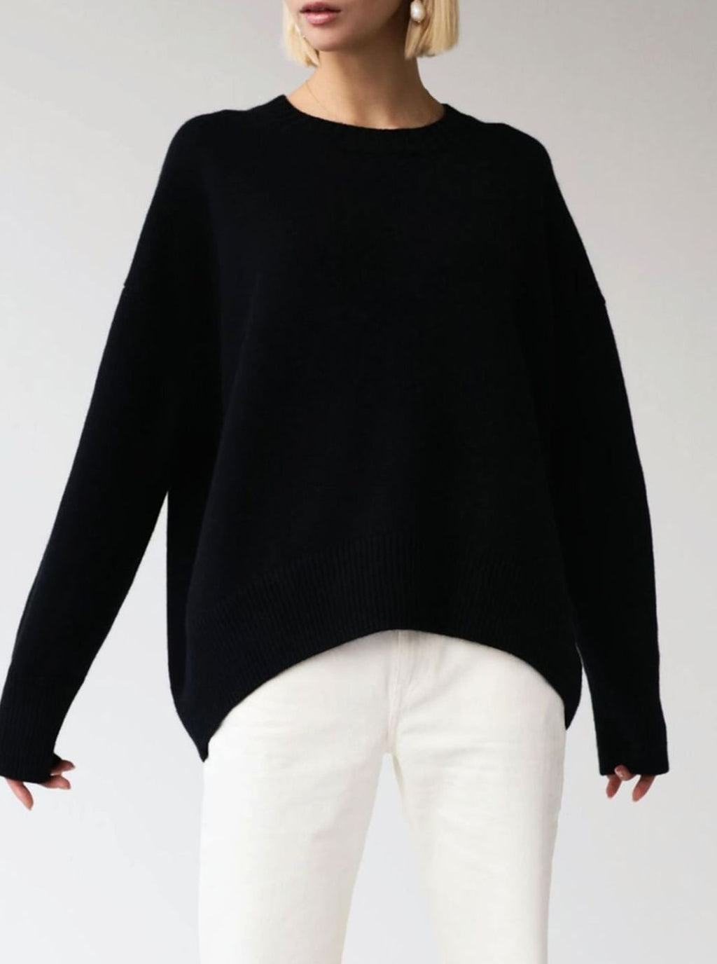 Frieda | Pull en Tricot Oversized pour Femmes Col Rond Manches Longues Décontracté